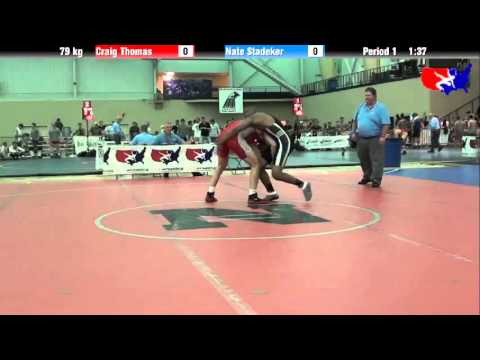 Craig Thomas vs. Nate Stadeker at 2013 ASICS University Nationals - FS