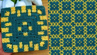 Easy&unique Crochet Square Blanket Pattern 