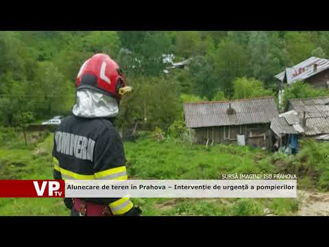 Alunecare de teren în Prahova – Intervenție de urgență a pompierilor