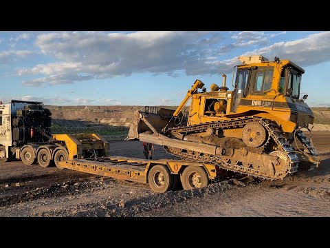 Loading And Transporting The Caterpillar D6R Bulldozer - Fasoulas Heavy Transports