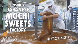chemtrails 😮😳😔 - How Japanese mochi sweets are made (Kibi dango)
