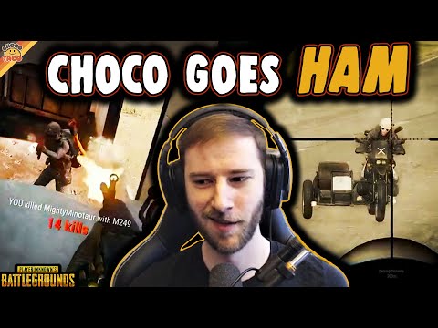 chocoTaco Goes Ham with an M249 and an AWM - PUBG Solos Miramar Erangel Gameplay | choco's Origins
