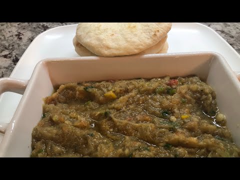 How to make Baigan/eggplant Choka and roasted tomato