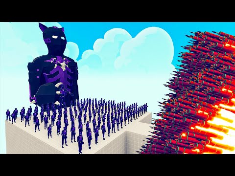 100x BLACK PANTHER + 1x GIANT vs EVERY GODS - Totally Accurate Battle Simulator TABS