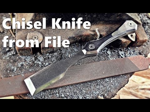Herstellung eines Meißelmessers aus einer alten Mühlenfeile