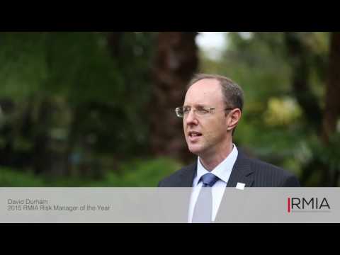 RMIA's 2015 Risk Manager of the Year David Durham
