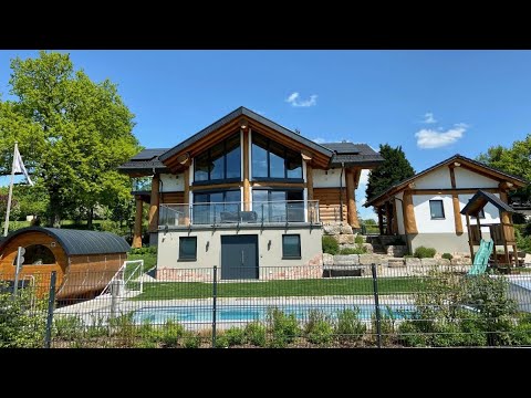 Garten Rundgang: BrenigsHütte mit Pool, Whirlpool, Sauna & Kamin in Schlüchtern (Hessen)