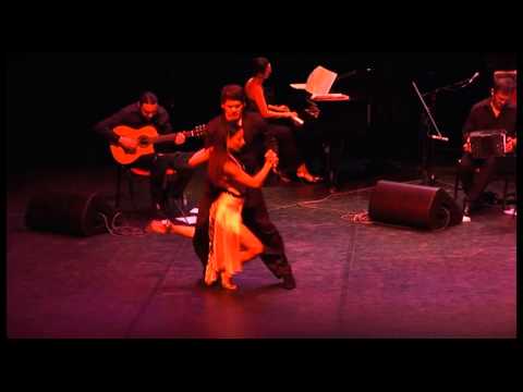  Alejandra Hobert  and  Adrian Veredice  are  dancing  to  a  nontraditional song  at  Aix Tango Festival  in  2013