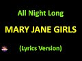 Mary Jane Girls - All Night Long (Lyrics version)