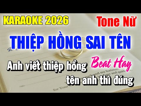 Karaoke Thiệp Hồng Sai Tên Tone Nữ ( Beat Mới Dễ Hát ) Karaoke Thanh Duy