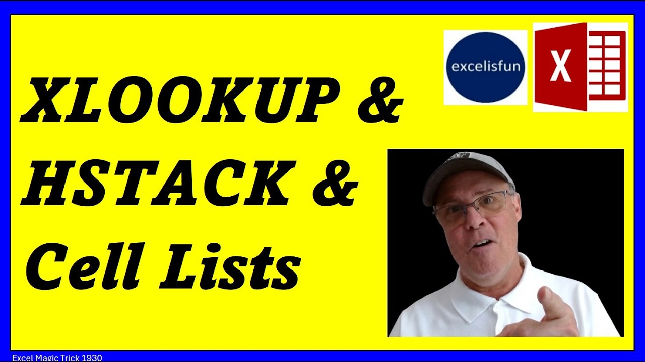 HSTACK Inside XLOOKUP & Cell Lists. Excel Magic Trick 1936.