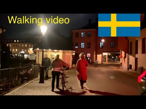 Sweden Walks: Uppsala in moonlight. University town walk in historic area.