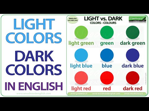 Light colors vs. Dark colors in English | Learn English Vocabulary | Basic English Lesson