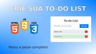 To-do List Completa: HTML, CSS, JavaScript e LocalStorage