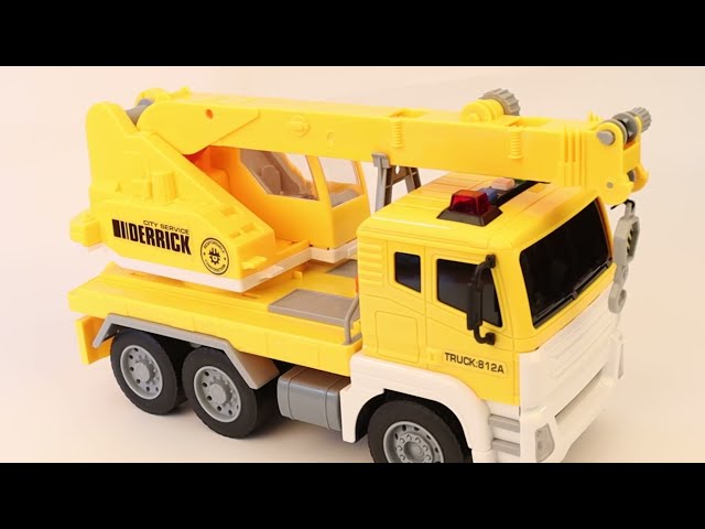Автокран Lanson Toys BUILDER инерционный световые звуковые эффекты 1:12 - видео