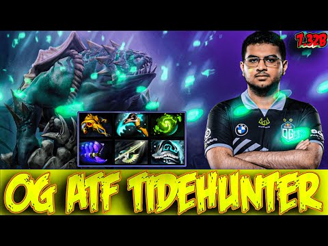 OG ATF Tidehunter Offlane Refresher Hex Build | Dota 2 Pro Highlights | 7.32b