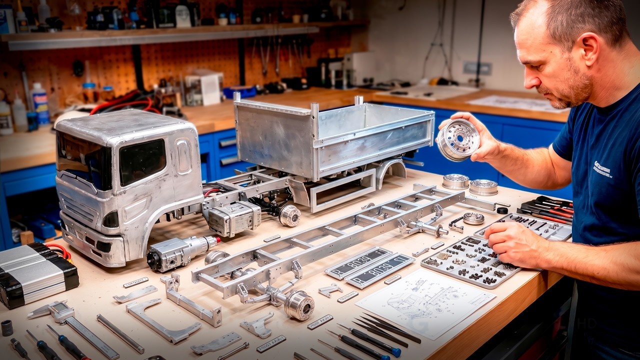 MAN BUILDS a Custom FULL ALUMINUM RC TRUCK from Scratch | Full Build by @rinianita1860