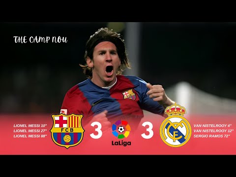 Barcelona vs Real Madrid 3-3 | La Liga 2006/07 Highlights | Messi’s First El Clásico Hat-Trick