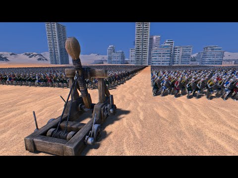 100 Catapults vs 80,000 Mongolians Who will win?  - Ultimate Epic Battle Simulator