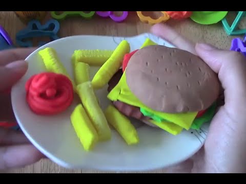 Play Doh Burger - طريقة عمل معجون الاطفال - هامبرغر - صلصال الاطفال - طين اصطناعي