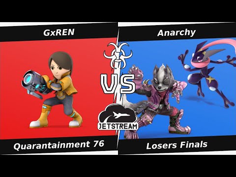 Quarantainment 76 Losers Finals - GxREN (Mii Gunner) Vs Anarchy (Greninja, Wolf) - SSBU