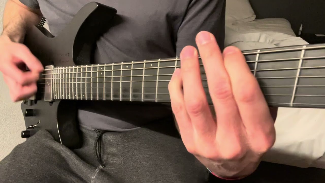 Roberto Barlocci playing the Beds Are Burning chorus riff on electric guitar