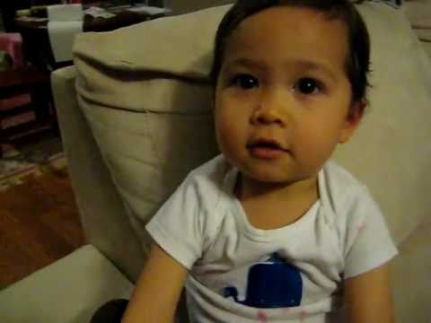 Baby Lara tries to say her name.  No, it's Larla! 19 month old