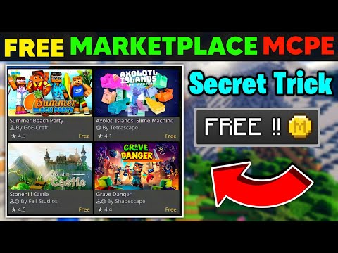 MINECRAFT MARKETPLACE | How to get Minecraft marketplace items | Mods , Addons , Maps & Skins