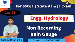 Non-Recording Rain Gauge | Engg. Hydrology By Sachin Sir | SSC-JE | State AE & JE Exam |
