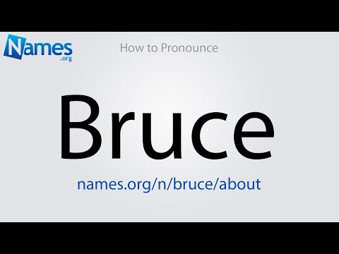How to Pronounce Bruce