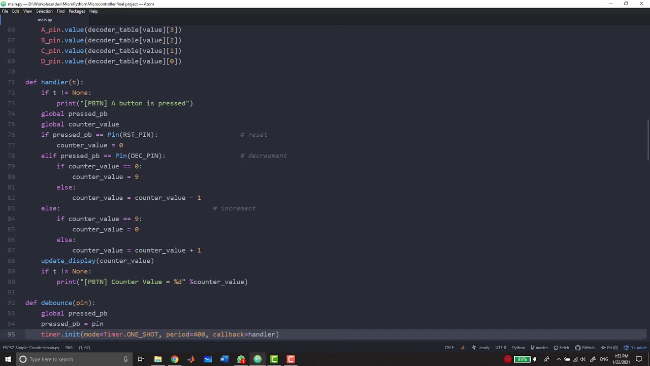 Micropython | ESP32 | A counter with remote control | Code Explanation