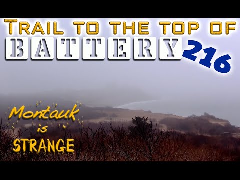 Mapping Camp Hero Montauk - Trail to the top of Battery 216 Bunker on top of Bunker