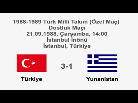 Turkey 3-1 Greece [HD] 21.09.1988 - National Teams Friendly Match (Outside of the Field)