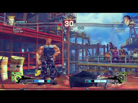 Super Street Fighter 4 Daigo (Ry) vs Kyotojin (Gu) Rank match HD