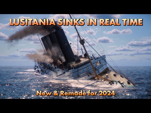 Lusitania Sinking IN REAL TIME - New 2024 Animation