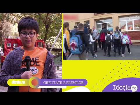 DAVID GIRLOVAN: Cât cântărește ghiozdanul unui copil de clasa a IV-a - Școala TV Dicție.ro