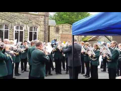 Eccleston Band playing The Black Knight at Delph Whit Friday 2017