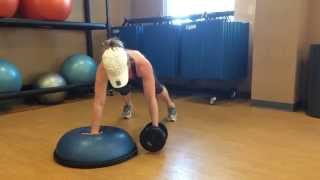 BOSU Dumbbell Rows