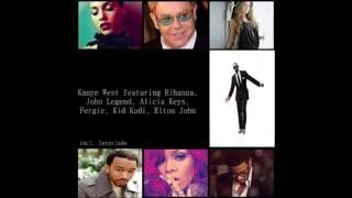 Kanye West - All of the Lights Lyrics (inc. Interlude) feat. Rihanna &amp; co
