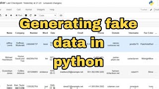 Generating dummy dataset in python using Faker