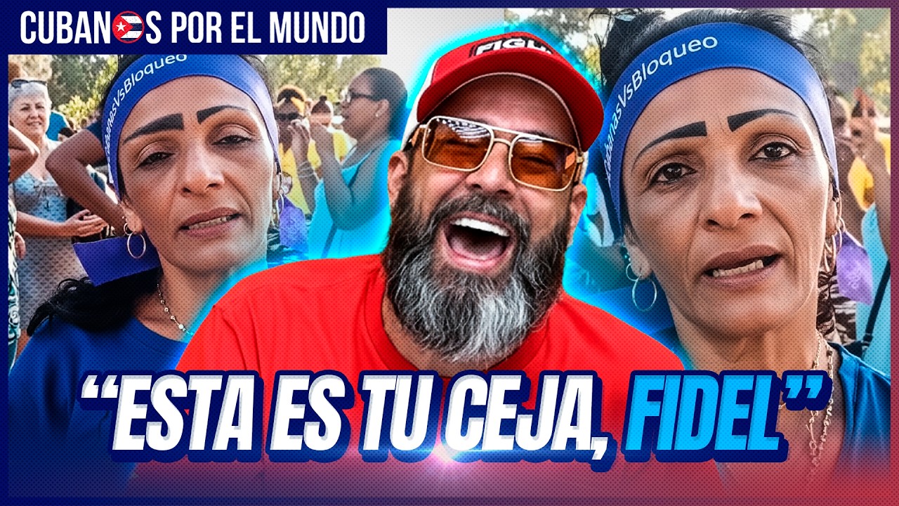 Otaola convierte en meme a cubana de marcha comunista con “cejas revolucionarias”