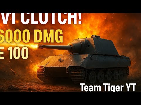 E 100 Solo Hero: 6000 Damage Clutch Win | Team Tiger YT l World of Tanks Blitz.