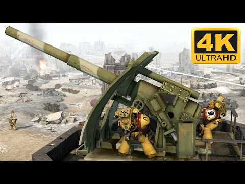 UNBREAKABLE DEFENSE: IMPERIAL FISTS vs TAU – Men of War: Warhammer 40k Mod (4K, Cinematic)