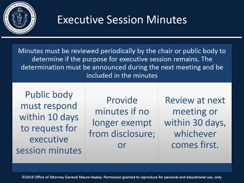 Open Meeting Law: Part 5. Minutes and Records