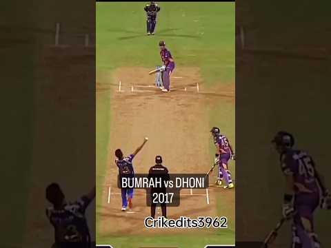 Ms dhoni vs bumrah 2017 epic battle 🔥#msdhoni #bumrah #cricket #ipl #shorts