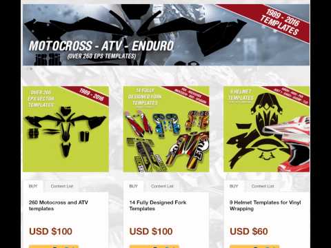 Motocross – Enduro – ATV – MTB Fork Vector Templates