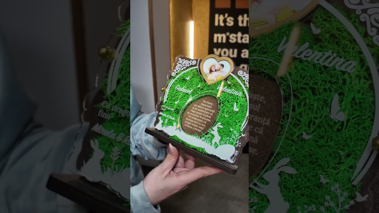 Thumbnail video Trofeu personalizat cu licheni de Paste – Multumire pentru nasii de cununie