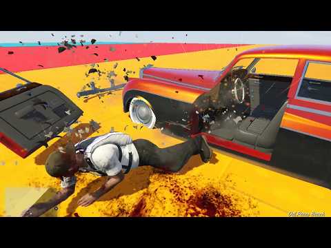 GTA 5 Cliff Drops Crashes With Real Cars Mod #10