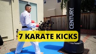 THE 7 BASIC KARATE KICKS 🥋⛩