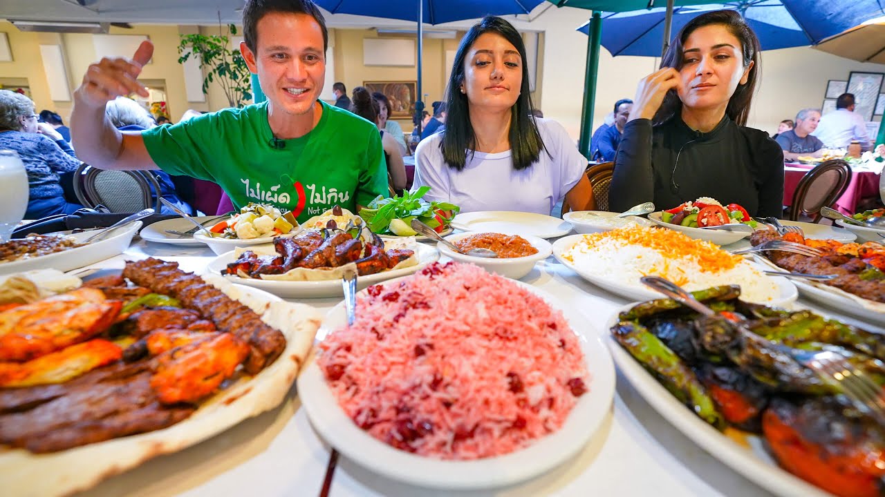 Huge Iranian Food Tour! INSANE KEBABS + Cherry Rice! Best Persian Food in Los Angeles!